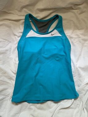 Y2K Nike Racerback Dri Fit Tank Blue & White